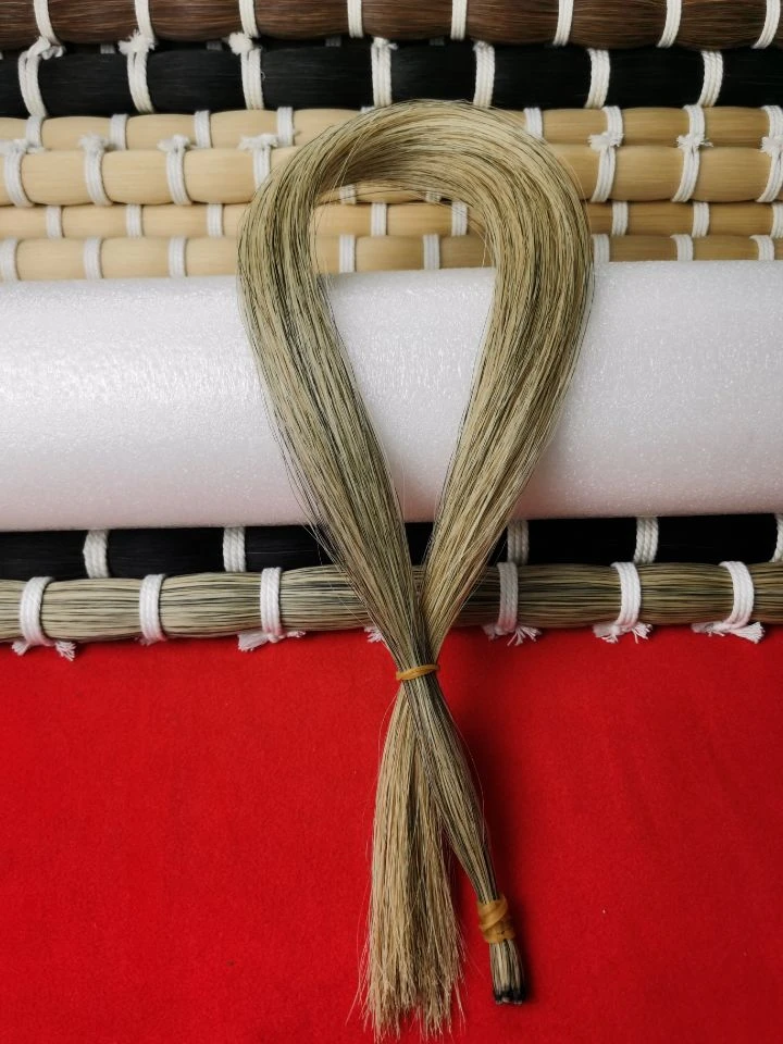 5 hanks violin viola cello Mongolia natural light gray bow hair horse