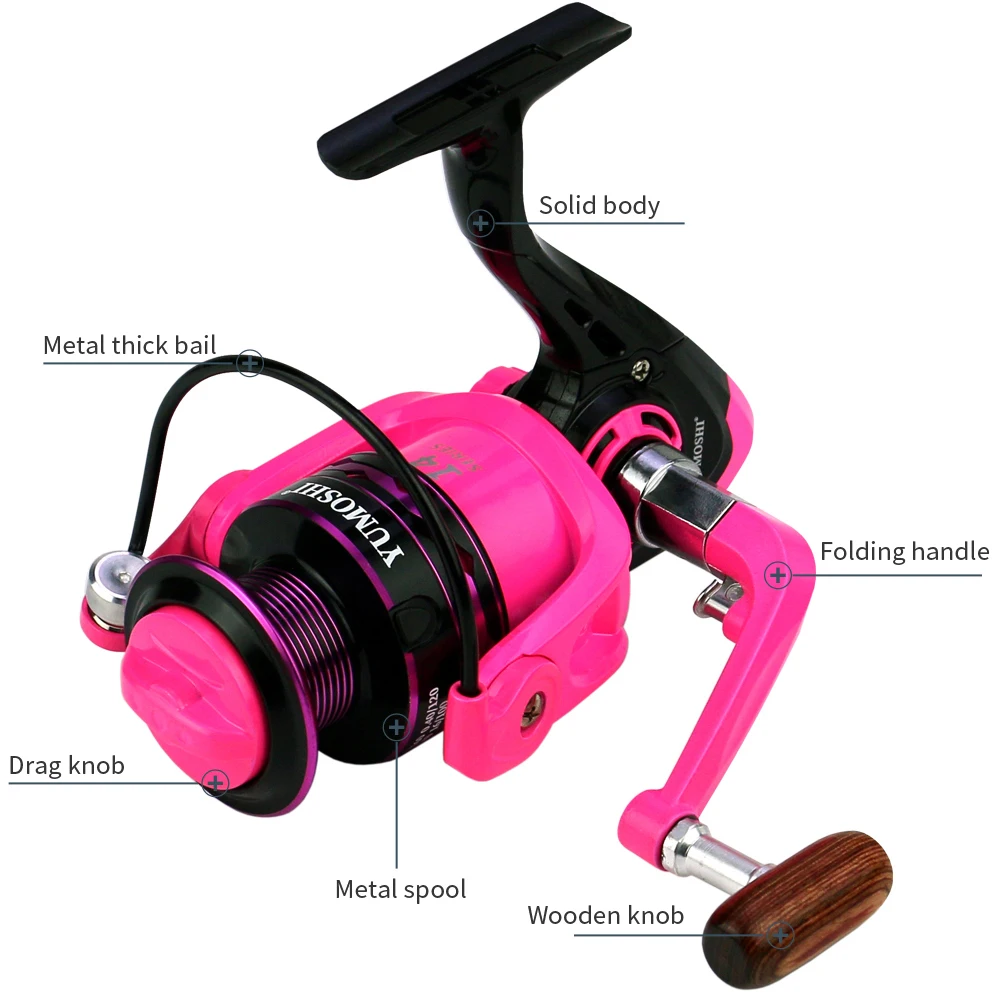 Spinning Fishing Reel 3000 4000 5000 6000 7000 Series Ultralight Non-slip Handle Saltwater 5.2:1Gear Ratio Casting Reel