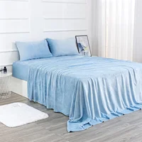 Ultra Soft Milk Velvet Bed Sheets Set Autumn Winter Bedding Set 4/6 Pieces Flannel Fitted and Flat Sheet Pillowcase Cozy Warmth 2
