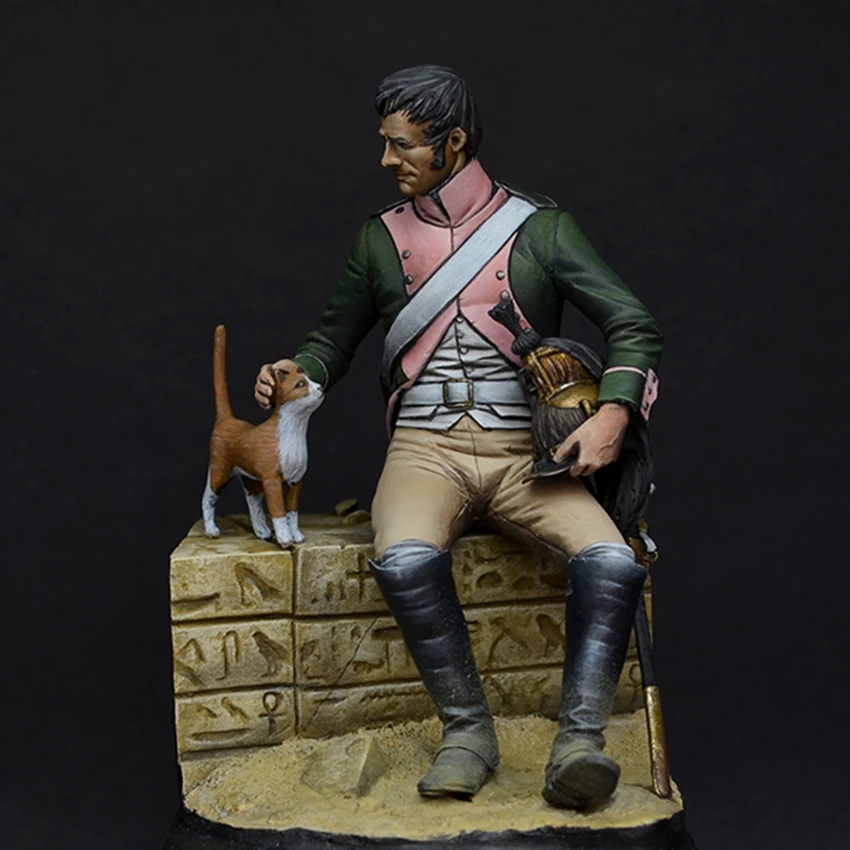 

Resin soldier 1/24 ANCIENT MAN officer warrior soldier sit Model Unassambled Unpainted Figure Building Kit