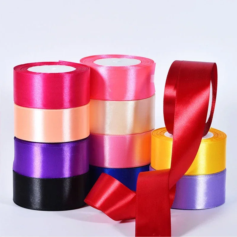 4cm Ribbon Roll Satin Ribbon Satin for Bows Party Wrapping Belt Fabric Tape for Crafts Gift DIY Apparel Sewing DD002