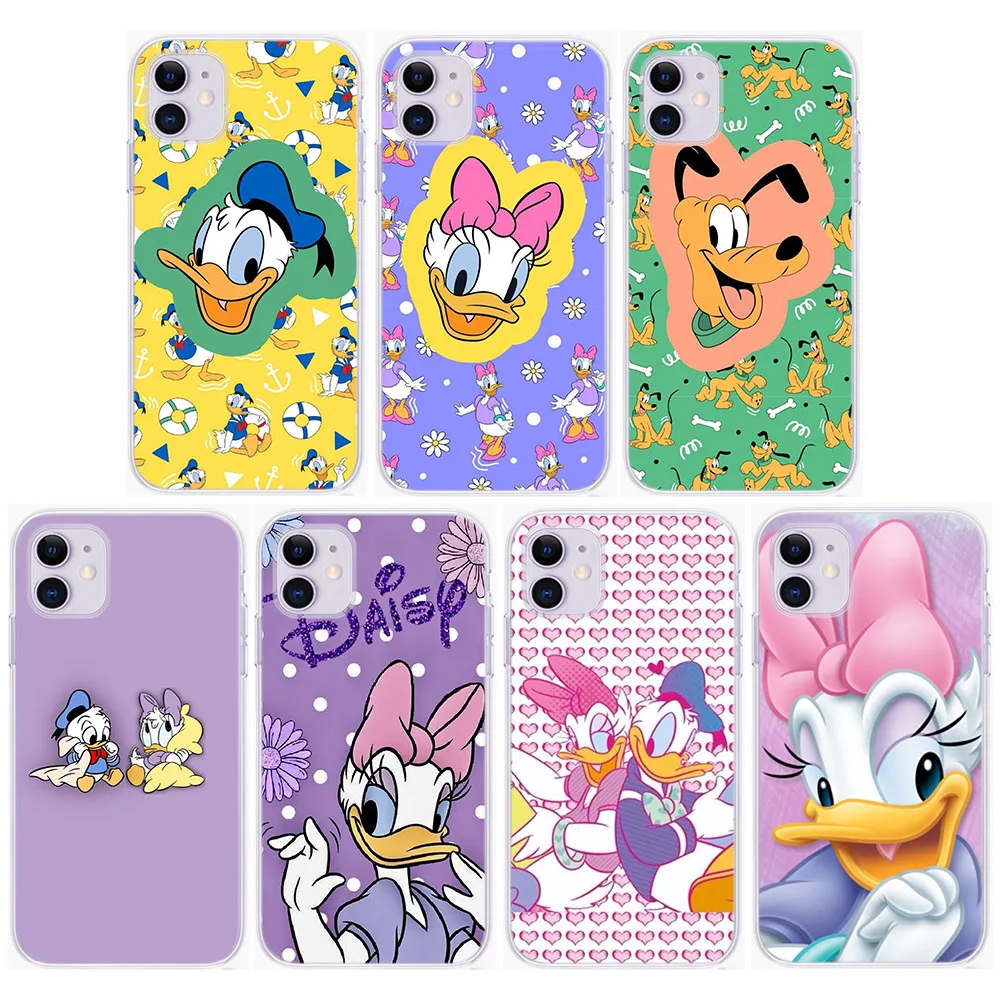 Custodia Trasparente Per Iphone 14 Plus 13 Mini Xr 15 Pro Max Dl-17 Donald Daisy Duck