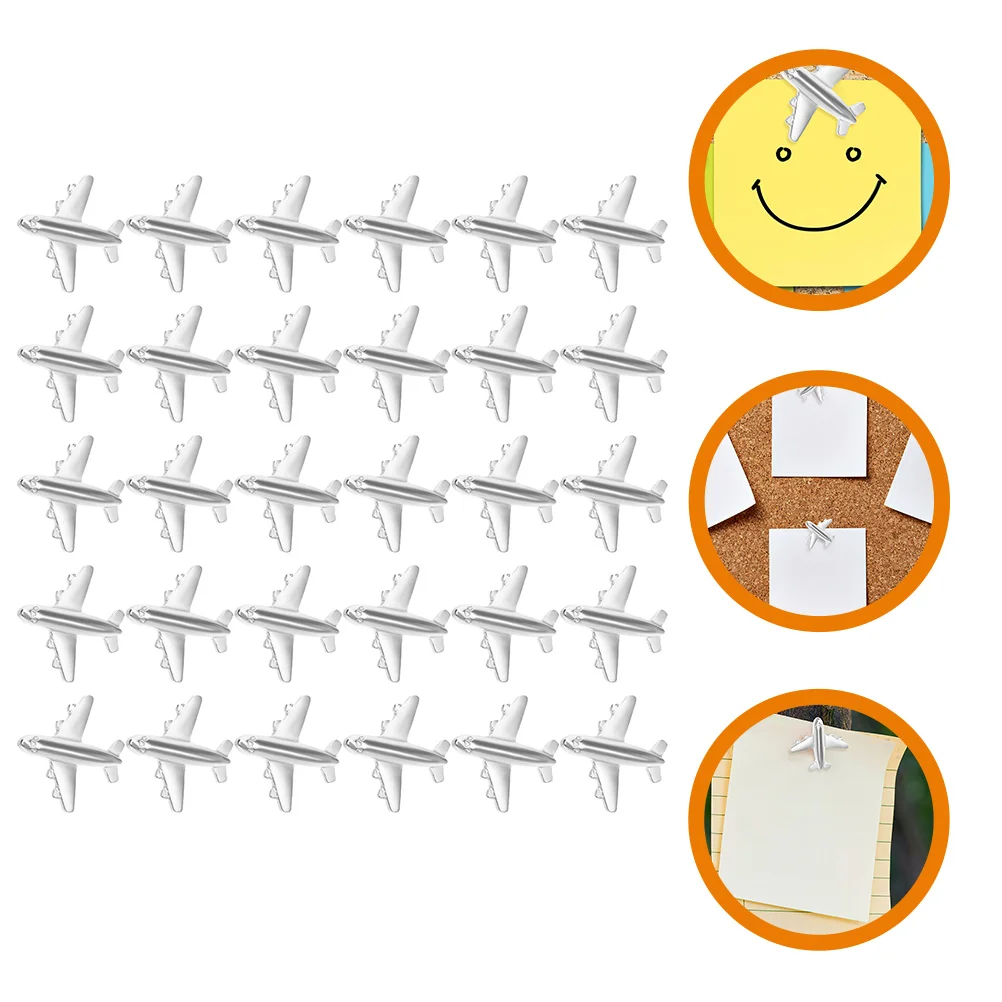 

30Pcs Airplane Push Pin Decorative Metal Push Pin Creative Thumb Tacks Bulletin Board Hooks Cute Pushpins