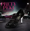 Classic 7Straps Knotted Center Strap Crossover 5.5cm 8.5cm Metal Heel Satin Upper Women's Salsa Rumba Latin Ballroom Dance Shoes 6