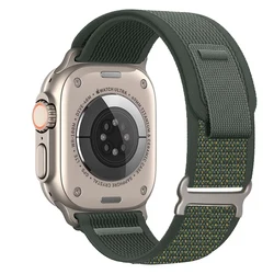 Trail Loop Band for Apple Watch - Premium Wrist Bracelet Strap (New green - Titanium)