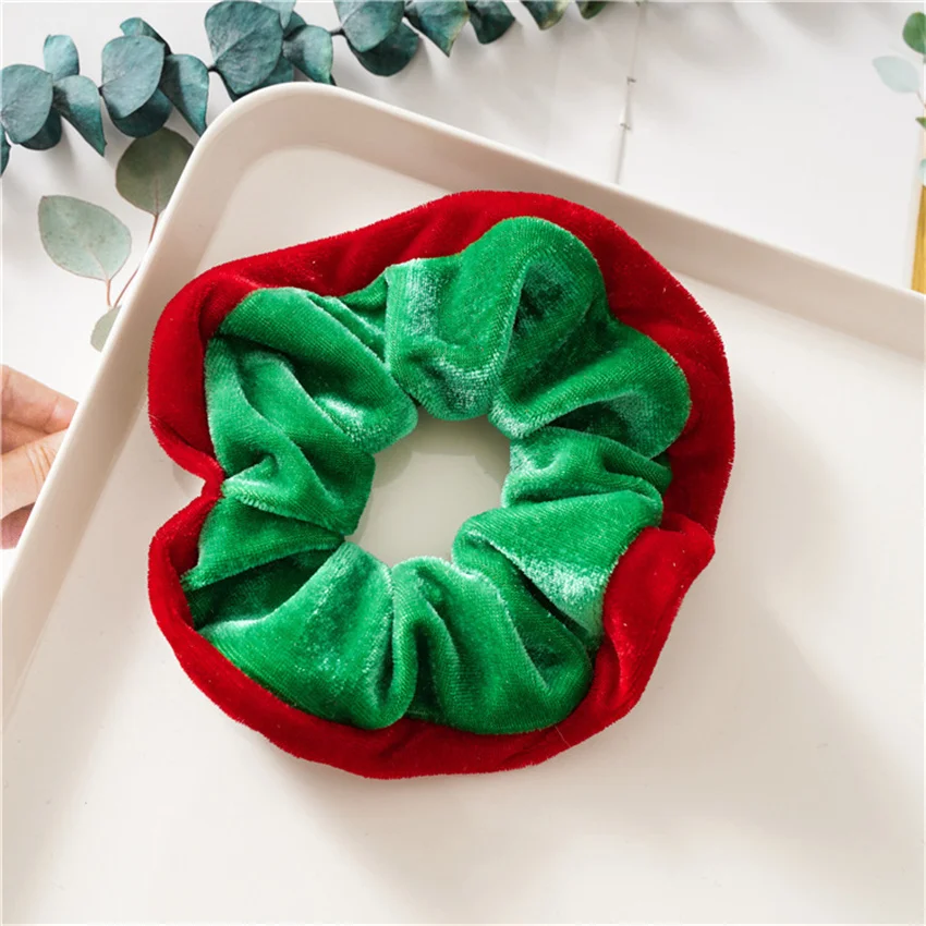 2026 Weihnachten Nette Samt Scrunchies Frauen Mädchen Elastische Haarbänder Zubehör Krawatte Haar Ring Seil Kopfschmuck Kopfbedeckung Ornament – Detail 11