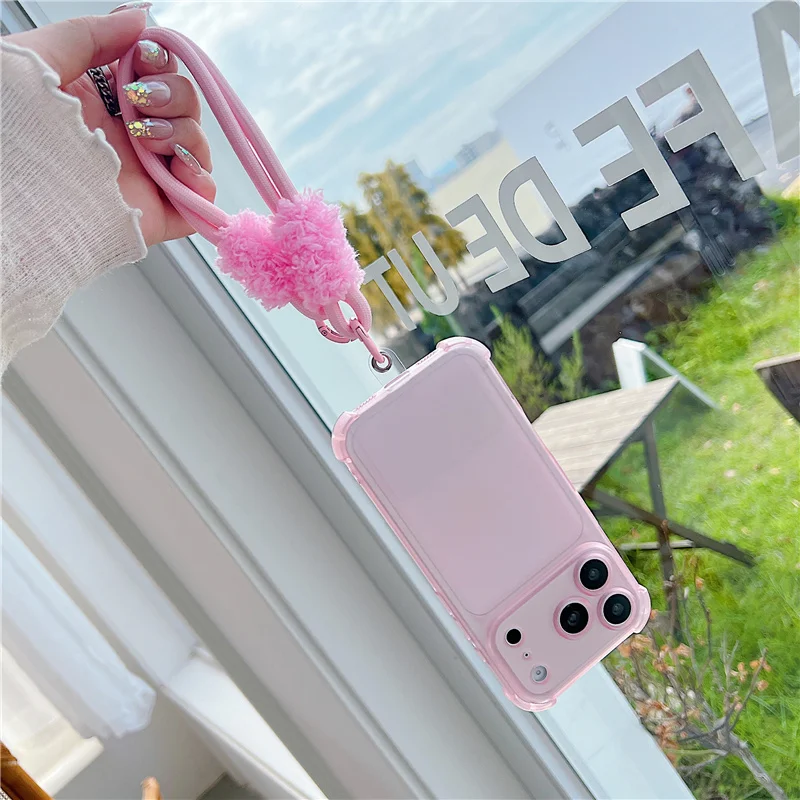 Enhanced Transparent Shockproof Armor Case with Wrist Strap and AirBag Cushioning