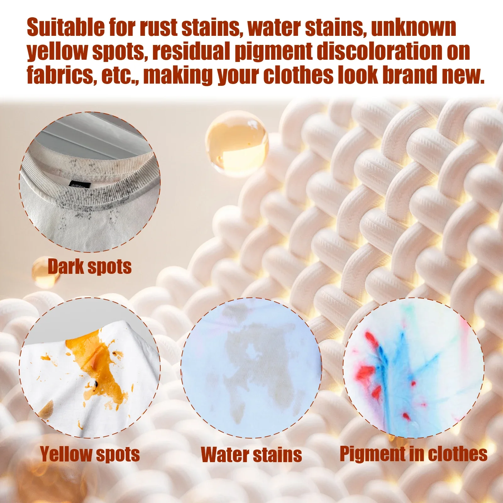 30ml Fabric Rust Stain Remover Clothes Rust Remover Waterless Clothing Cleaning Effective Decontamination Laundry CleansingAgent