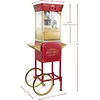 Movie Theater-Style Popcorn Machine Maker with Cart and 10-Ounce Kettle - Red, Vintage-Style Popper on Wheels 4