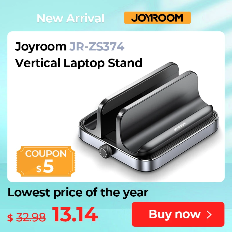 Joyroom 수직 노트북 스탠드, 휴대폰 Monut 거치대 데스크탑 스탠드 거치대, 조정 가능한 도크 포함, 모든 맥북, 삼성, HP, 델에 적합