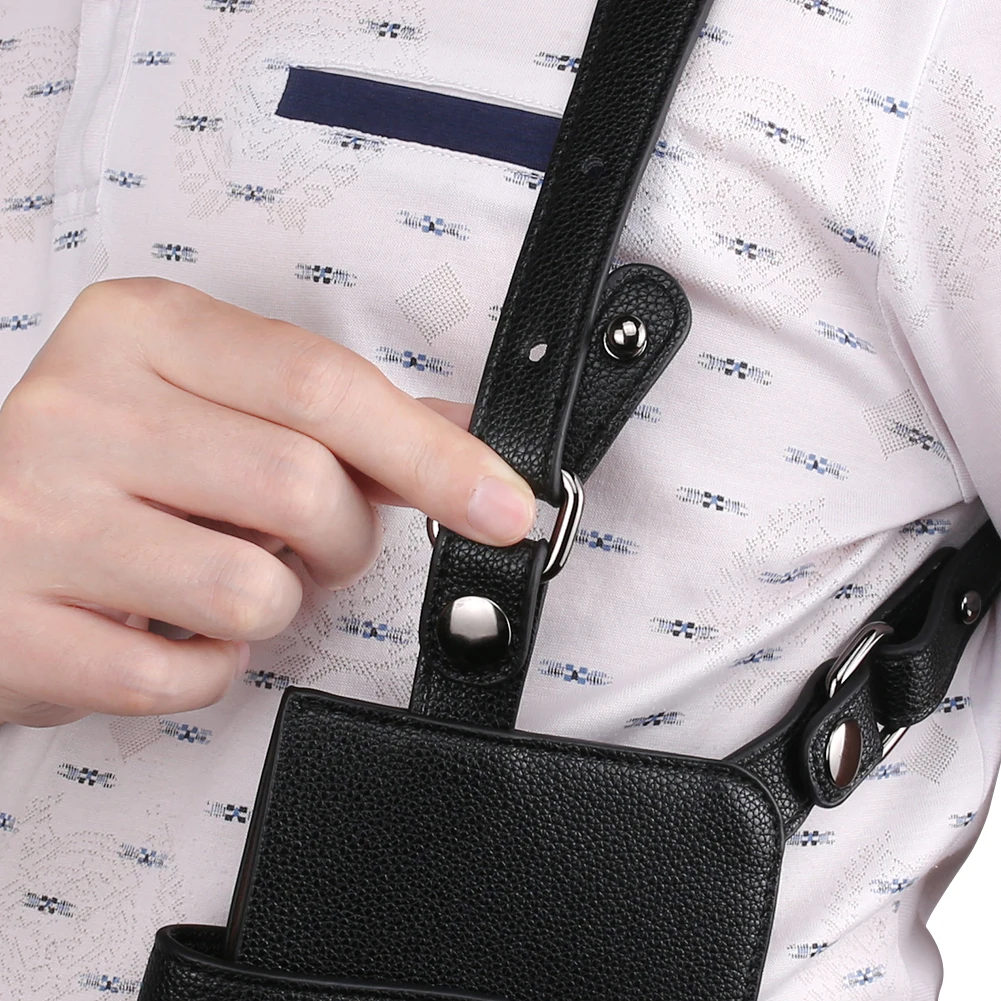 Yeahmart-cartera antirrobo oculta con correa para las axilas, bolso de  cuero azul para ocio, bolsillo doble para hombro, funda para teléfono -  AliExpress