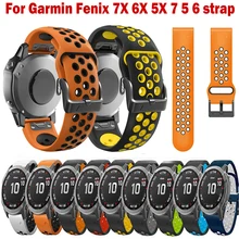 

26mm 22mm Silicone Quick Release Strap for Garmin Fenix 6X 6 6 Pro 5 5X 5 Plus 3 hr forerunner 935 945 Fenix 7X 7 Strap Bracelet