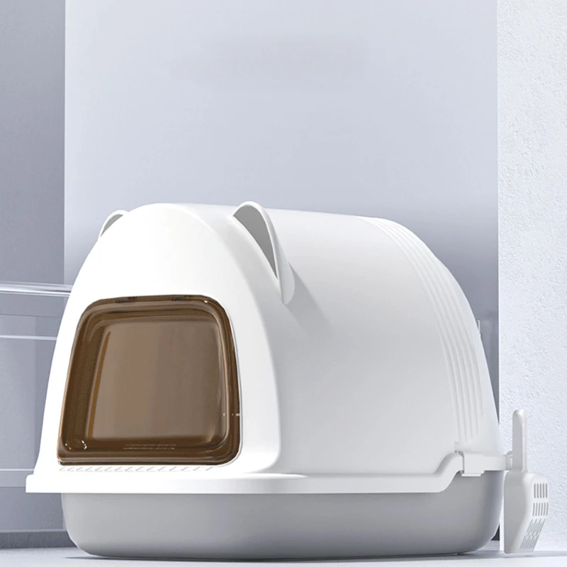 

Подстилка для кошек с большим дезодорированием, комнатная Удобная коробка, туалет для кошек, закрытый туалет, товары для домашних животных QF50CB