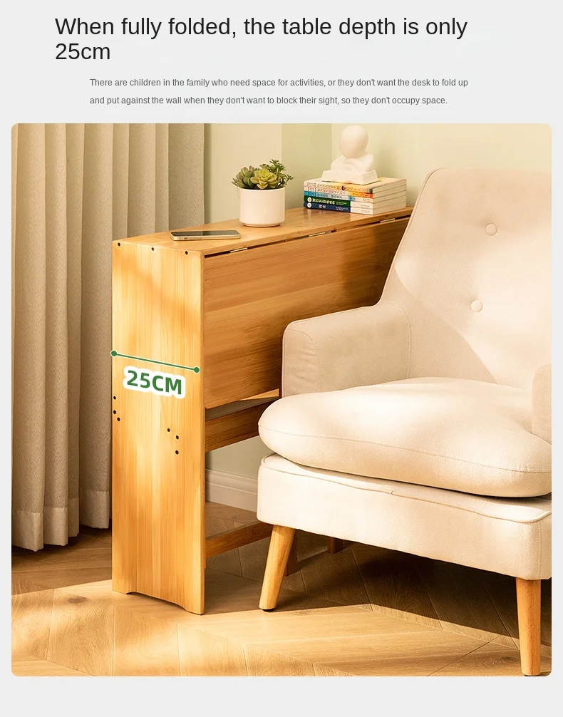 Description Picture 5 of itemFolding Desk Computer Table Desk Student Household Small Desktop Solid Wood Bedroom Bedside Writing Workbench