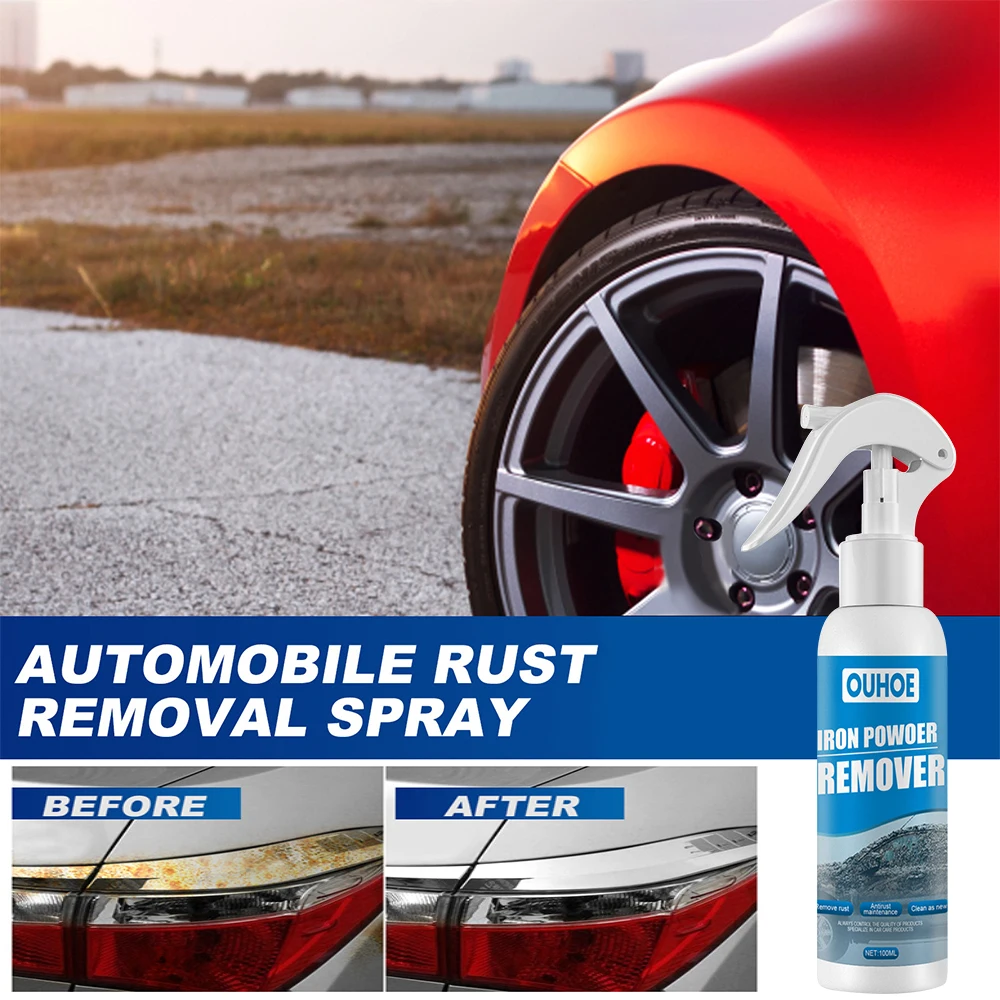 100ml Car Iron Rust Removal Spray Rust Remover Liquid Long Lasting Neutral Maintenance Supplies For Automotive Metal