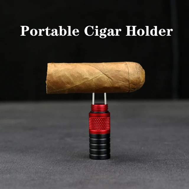 2 in 1 Multifunction Cigar Draw Enhancer Tool Smoker Dredge Drilled Cuban Portable Cigar Punch Holder Sharp Cigar Needles - Image 6