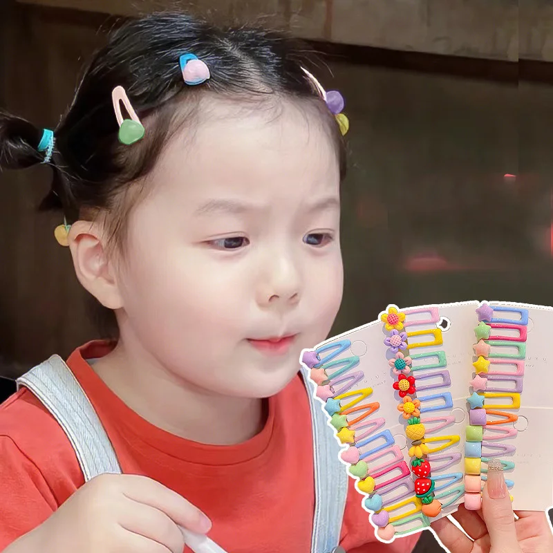 Baby cute headband children's hairpin ponytail hair tie gift children's hair accessories set girls color hair accessories