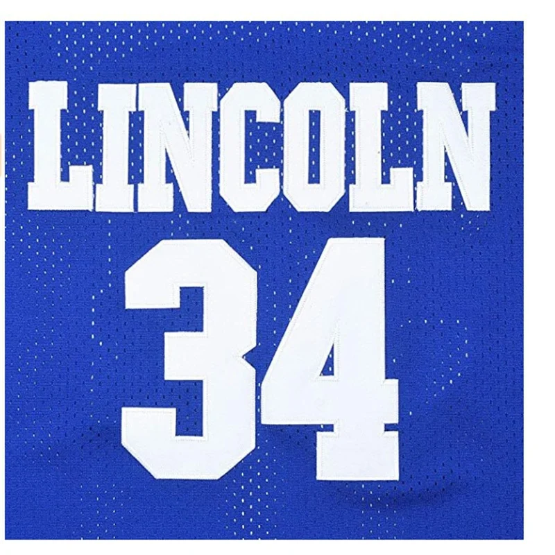Jesus Shuttlesworth Jersey #34 Lincoln High School Basketball Jersey Movie He Got Game Men's Sports Vest Blue White