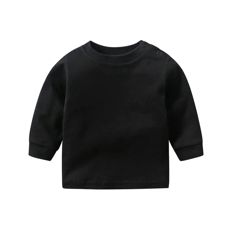 Four Seasons New Baby Long Sleeve T Shirts Infant Boy Cotton Bottoming Shirts Solid Toddler Girls/Boys Soft T Kids Tee kids t shirts