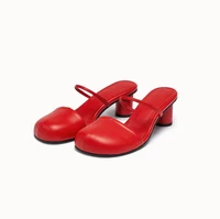 Summer Cover Toe Women Mules Slippers Elegant Slip On Singbacks Slides Ladies Outdoor Street Style Sandalias