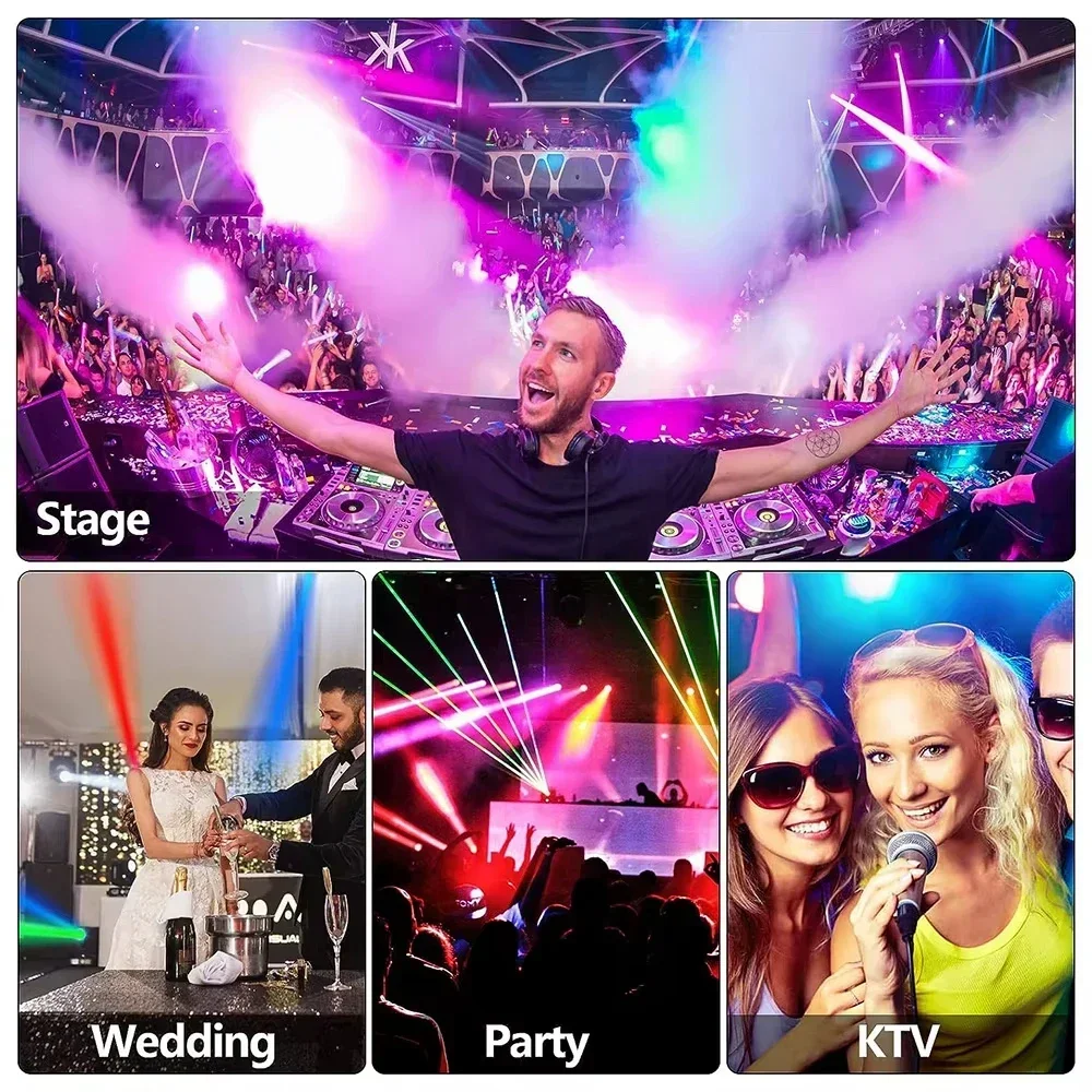 36LEDs RGB LED Par Stage Light with DMX512 Remote Sound Activated Lighting for DJ Disco Wedding Club Church Christmas Party Show