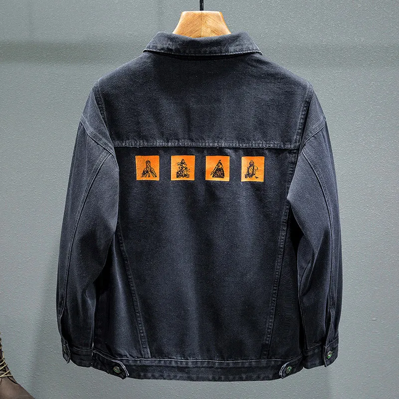 New Autumn Men's Blue Denim Jacket Fashion High Quality Casual Cotton Denim Jacket Oversize 5XL 6XL 7XL 2024 Jackets