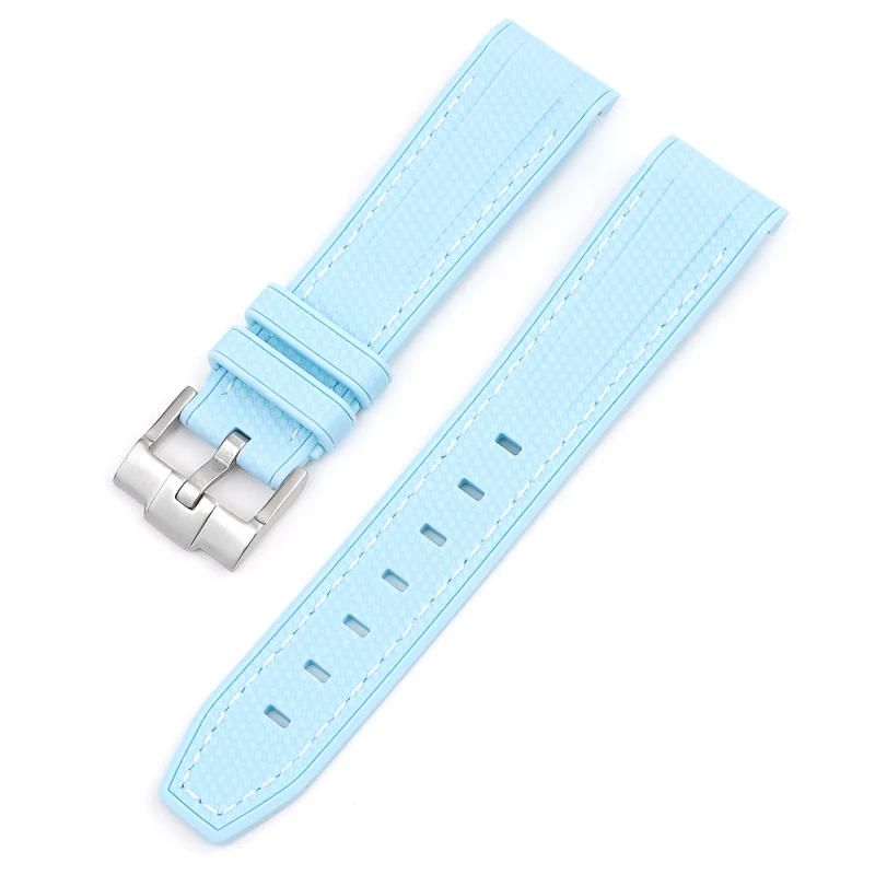 Premium 20mm Rubber Silicone Watch Band - Curved End Wrist Bracelet