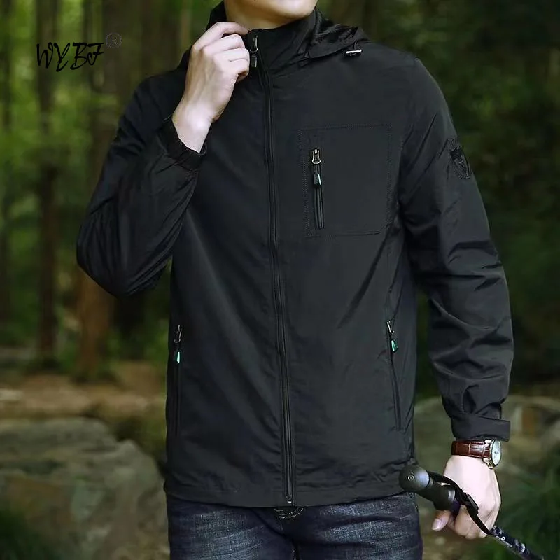 2024 New Men's Spring Autumn Coat Thin Mountaineering Charge Coat Quick Drying Military Tactical Camping Hunting Clothing coral fleece jacket for women autumn and winter plus thick warm velor thermal coat outerwear camping hiking mountaineering