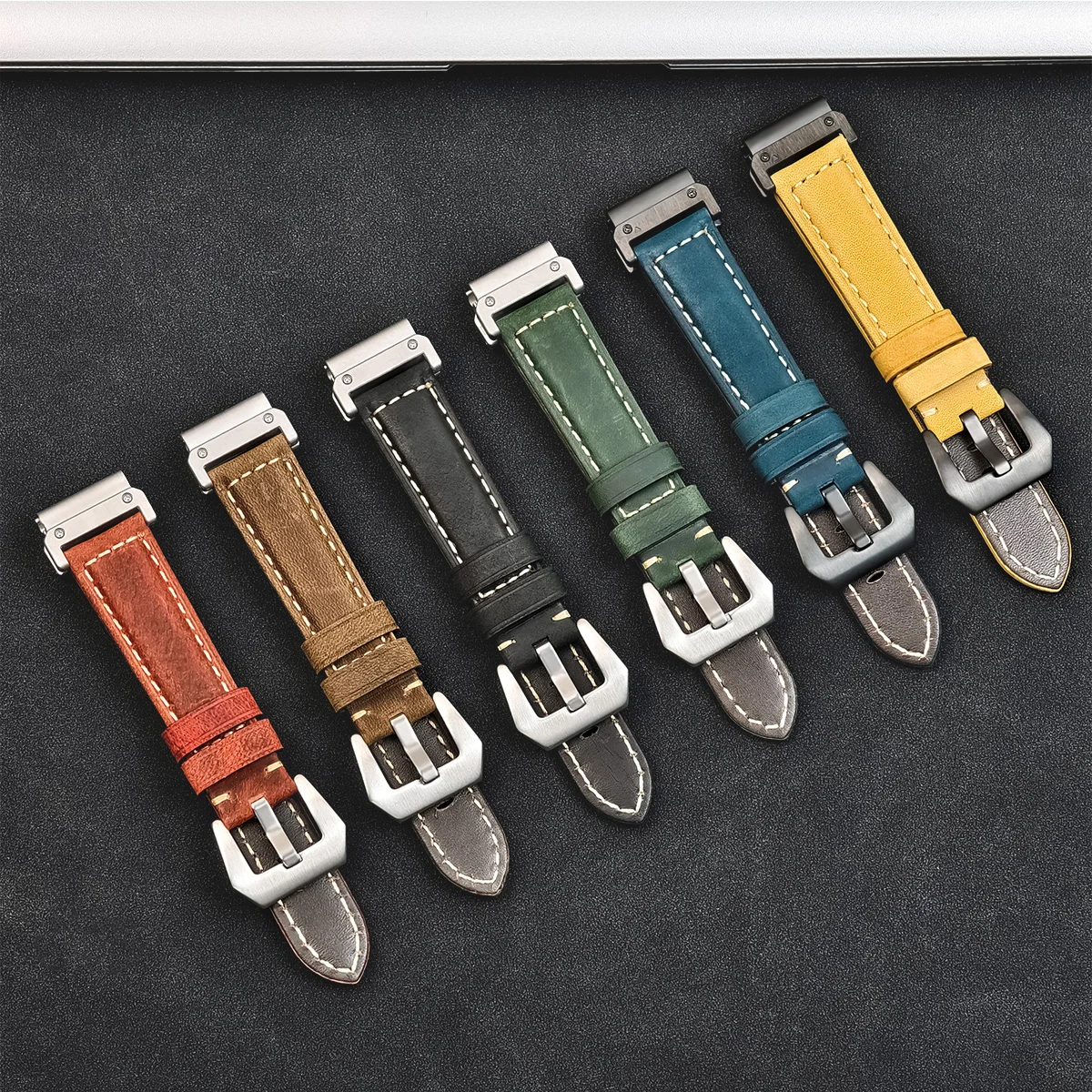 Premium Genuine Leather Quickfit Watchband Strap – 26mm & 22mm