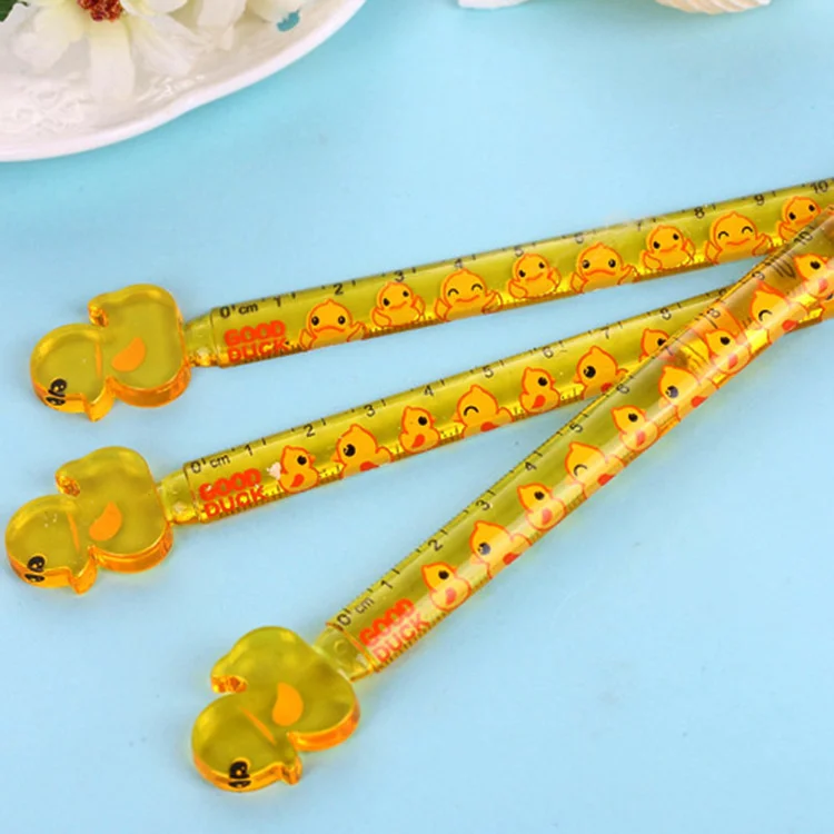 1 PCS Cute Duck Straight Ruler Kawaii Tools Stationery Cartoon Drawing Gift Office School Measuring
