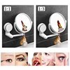 Wall Mirror Folding Arm Extend Bathroom Mirror Without Drill With Magnification Suction Arm Double Side Cosmetic Makeup Mirror 3