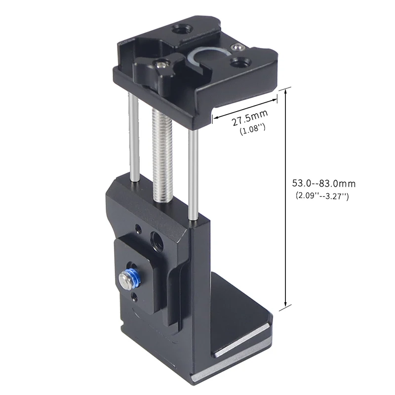 휴대폰 보조배터리 클램프 클립 SSD 브래킷, DSLR 카메라용 DJI 마이크 1/2 콜드 슈 포함, 53-83mm 보조배터리 거치대