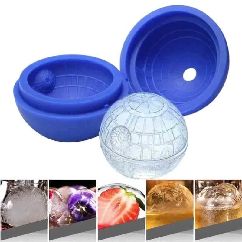 Silicone Whiskey round Ice Cube Maker Quick Freezer Spherical Ice Mold Tray for Home Bar Ice Cream Making