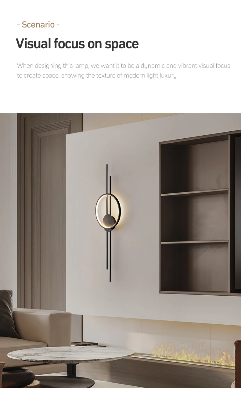 Description Picture 5 of itemLight luxury wall lamp all copper living room TV background wall light modern simple long strip grille light minimalist corridor