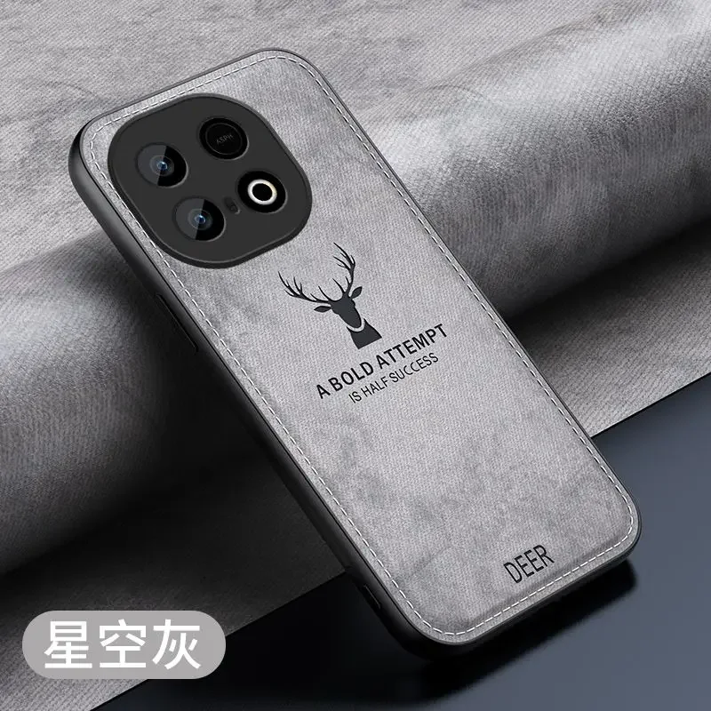 Luxury Cloth Deer Head Matte Shockproof Bumper Case