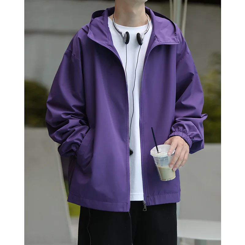 thumbnail image 1 of Otoño e Invierno gabardina de talla grande abrigo medio largo más chaqueta gruesa con capucha de lana impermeable traje de asalto holgado, 1 of 4