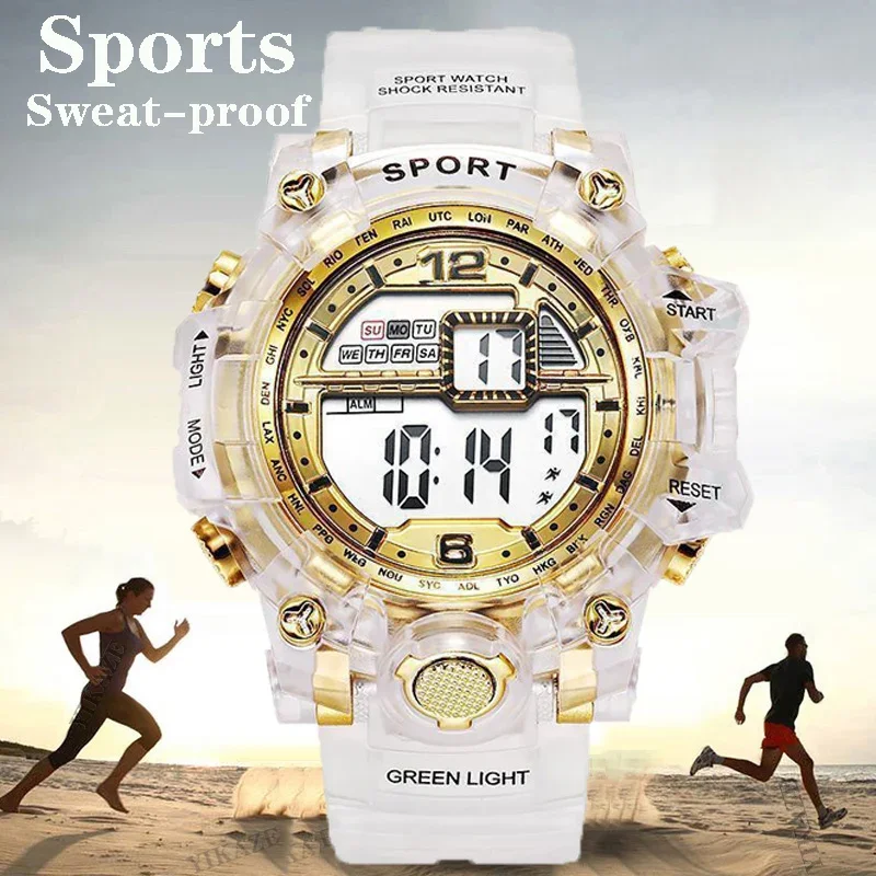 YIKAZE Men's LED Digital Watches Luminous Waterproof Men Sport Watch For Man Student Date Army Military Clock Relogio Masculino