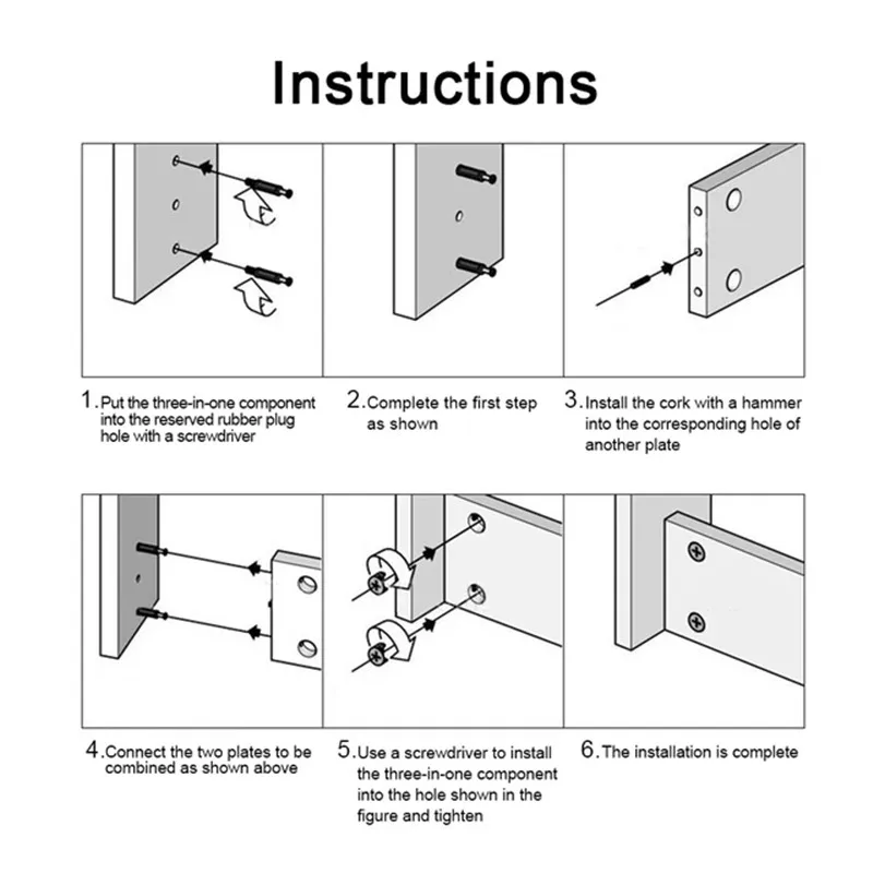 108pcs/set 3 in 1 furniture connecting hardware set cam screw eccentric wheel nut cam lock nut for wardrobe splicing cabinet