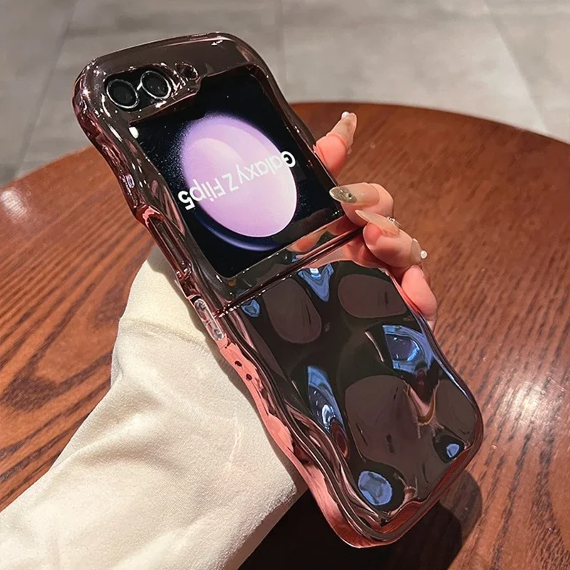 Cartoon Stone Gloss Wave Plating Meteorite Shockproof TPU Case in Korean Style