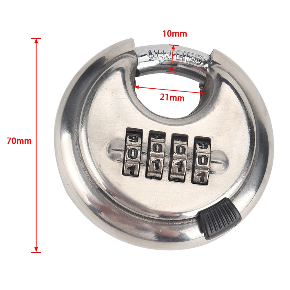 4 Digits Keyless Heavy Duty Locks Rustproof Stainless Steel Outdoor Combination Padlocks Waterproof for Cabinet Garage Shed Gate