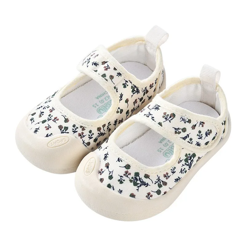 

CAPSELLA KIDS Baby Girls Breathable Floral Canvas Shoes Autumn Sports Shoes Toddler Children Boys Fahion Sneakers Size 14-21