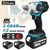 Gisam – clé à chocs électrique sans balais 520N.M, perceuse à main sans fil 1/2 pouces, tournevis, outil électrique de réparation pour batterie Makita 18V 1