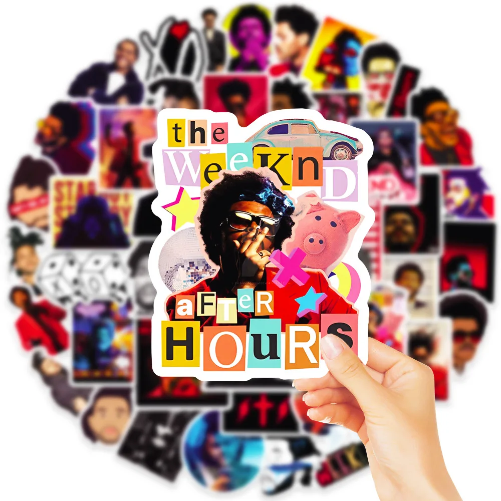 50Pcs The Weeknd 스티커 컴퓨터 전화 케이스 장식 워터 컵 방수 스티커 DIY 장난감
