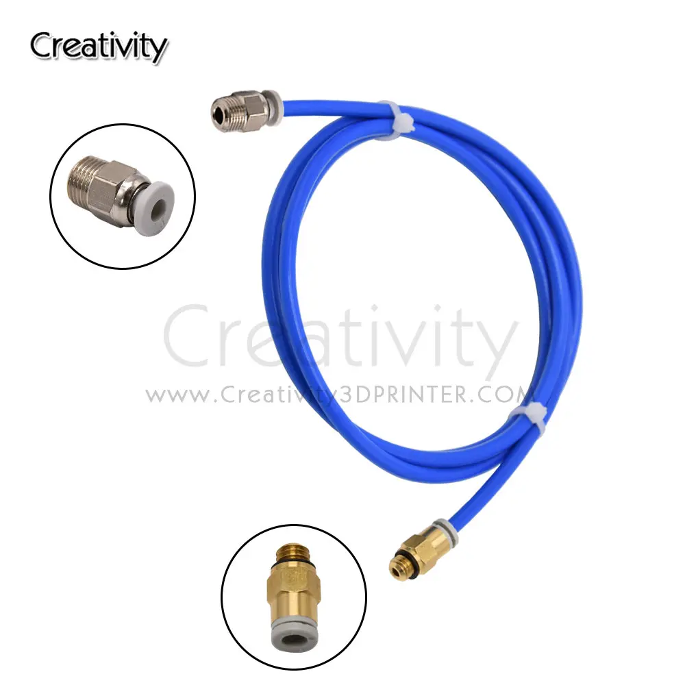 Bowden PTFE 튜브 PC4-01 KJH04-M6 공압 커넥터 포함, 엔더 3, 프로 엔더 5, 프로 CR-10, 10S 용, 8x2 5mm 용수철, 1.75mm 필라멘트