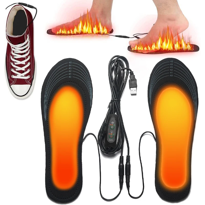 USB Heated Insoles Shoe Electric Foot Warming Pad Feet Warmer Sock Pad Mat Winter Outdoor Sports Heating Insole Winter Warm USB Heated Insoles Shoe Electric Foot Warming Pad Feet Warmer Sock Pad Mat Winter Outdoor Sports Heating Insole Winter Warm
