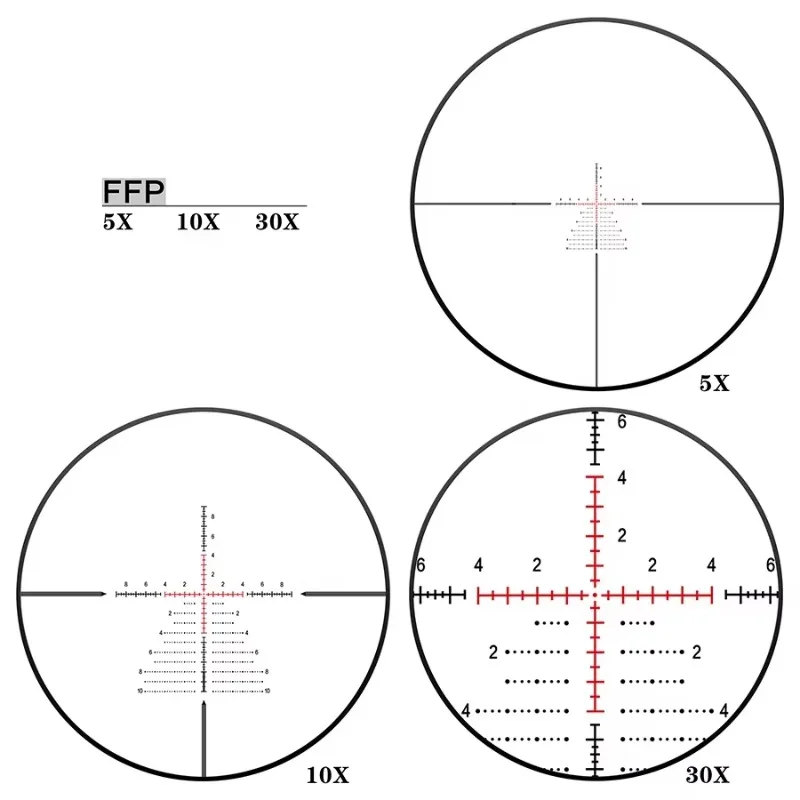 HD GEN II 5-30 X56SFIR 34mm Tube Etched Glass First Focal Plane Illuminated Optics Scope Sight With Free Mount Ring