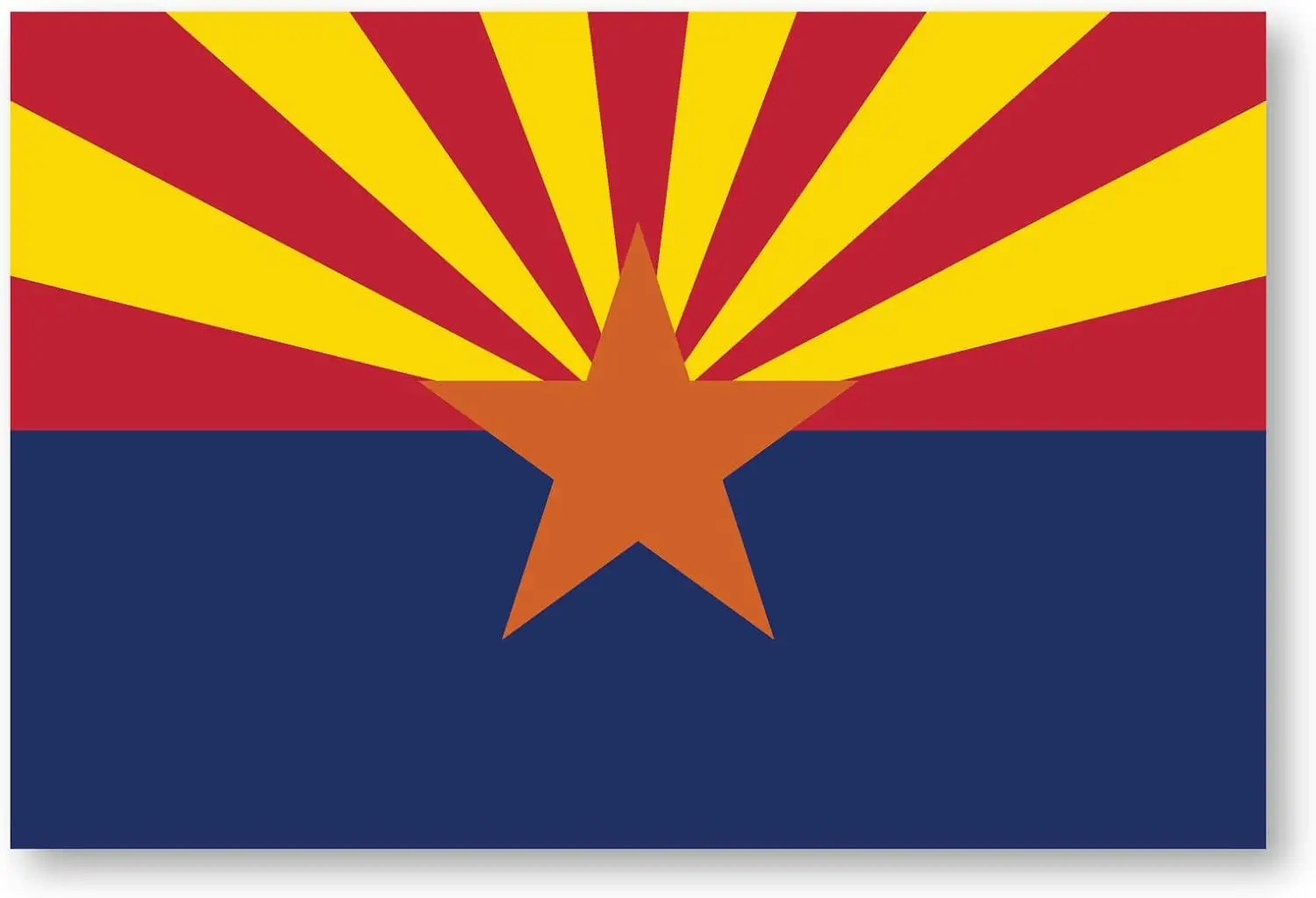 

Arizona Flag Vinyl Decal Bumper Sticker Sticker, suitable for cups, glasses, cars, laptops, windows, trucks, and coolers
