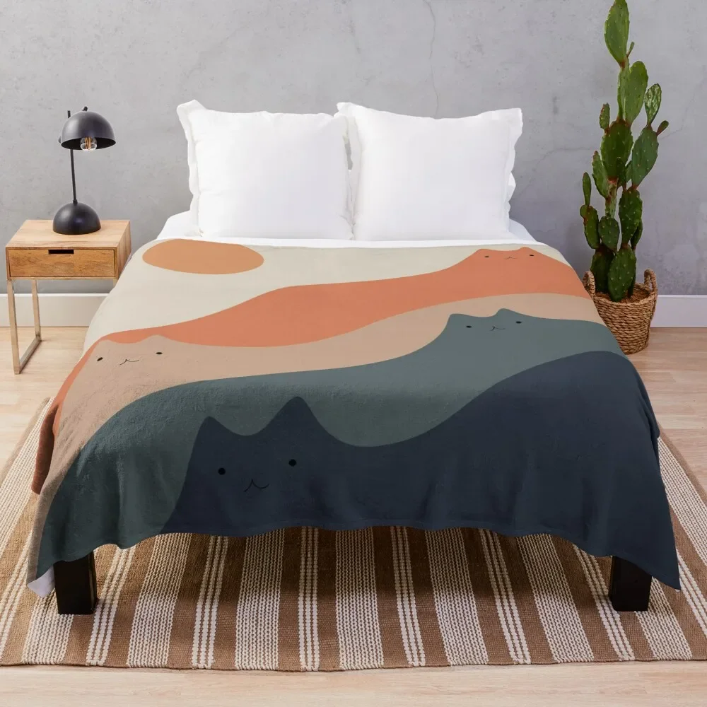 

Cat Landscape 90 Throw Blanket For Baby Luxury Stuffeds Loose Blankets