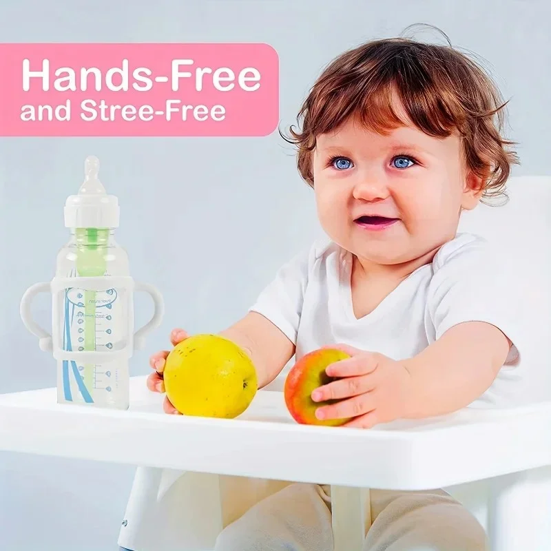 1PCS silicone bottle handle, baby bottle soft silicon handle, universal fit, easy for baby to grip, bisphenol free