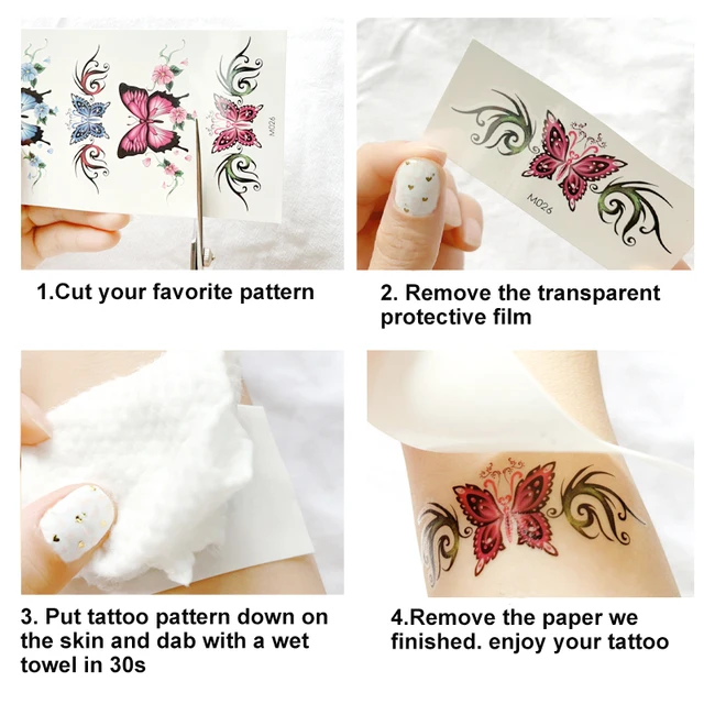 Tattoo Stickers Waterproof Temporary Male and Female Tattoo Tiger Wolf Lion  Animal Tattoo Flowers Arm Stickers Fake Tattoos - AliExpress